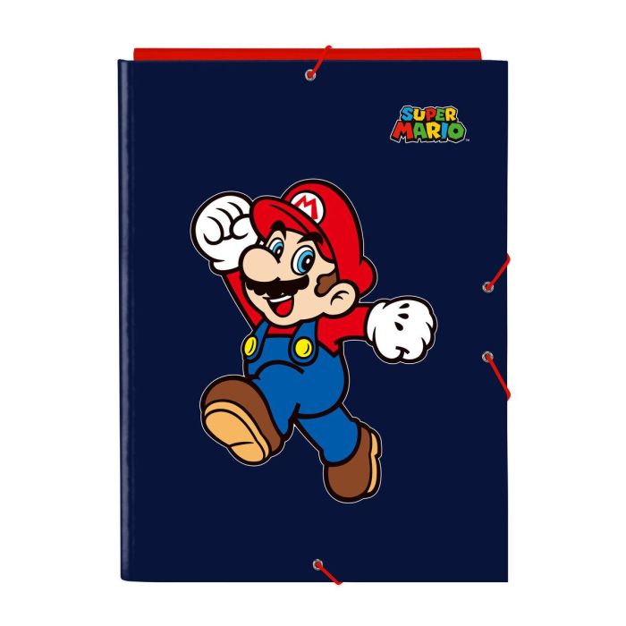Safta Carpeta folio 3 solapas Super Mario World 26x33,5x2,5 cm