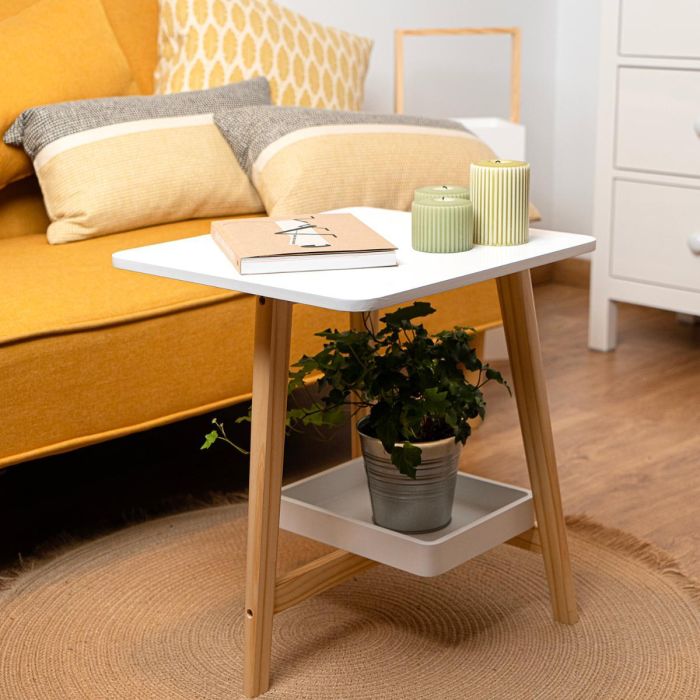 Vinthera Mesilla Moa Madera Melamina y Patas de Pino 43x38x48 cm 3