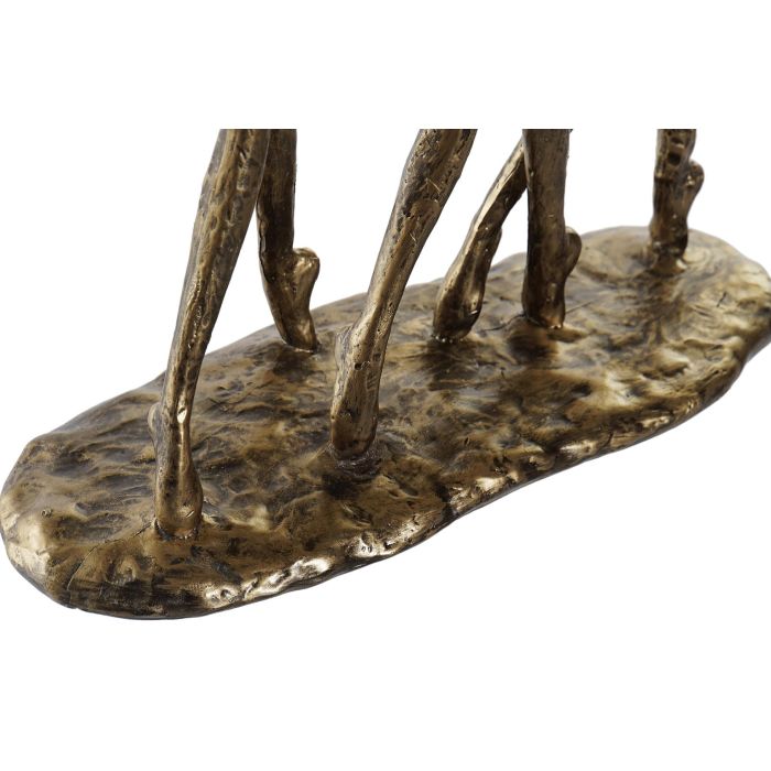 DKD Home Decor Figura Decorativa Romantico Bailarinas Cobrizo Dorado Resina 29 x 9 x 30.5 cm (4 Unidades) 2
