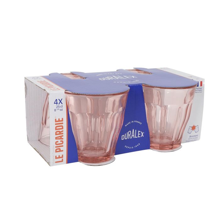Set 4 Vasos Duralex Picardie 25 cl Rosa (12 Cajas) 2 Set 4 Vasos Duralex Picardie 25 cl Rosa (12 Cajas) 2