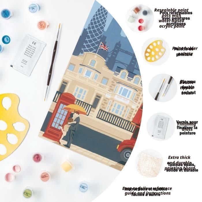 Ravensburger RAV4005556235254 CreArt Londres 24x30cm - Kit de Pintura por Números para Adultos y Niños 3