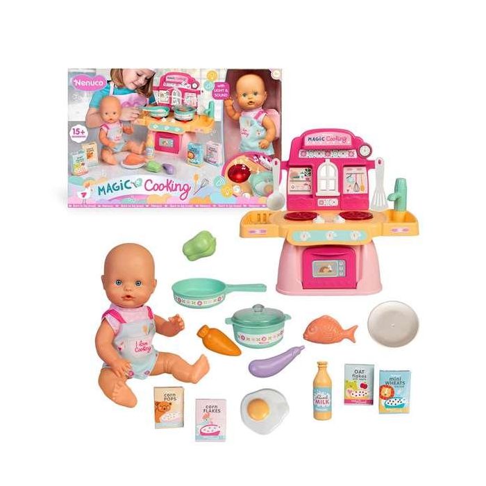 Nenuco Muñeco Cocinita Mágica 30 cm con 10 Accesorios, Edad +3 años Nenuco Muñeco Cocinita Mágica 30 cm con 10 Accesorios, Edad +3 años