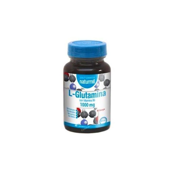 Naturmil L-Glutamina 500 mg 60 Cápsulas Suplemento Dietético