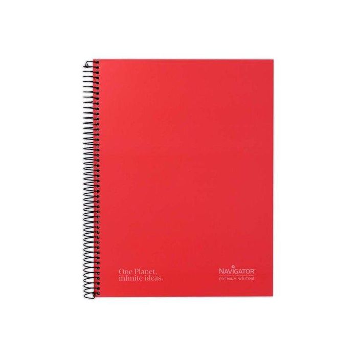 Bloc Navigator Micro.Tapa Extra A4+ 120H Cuadric.5X5 80G 5 Col. Banda Rojo 5 unidades