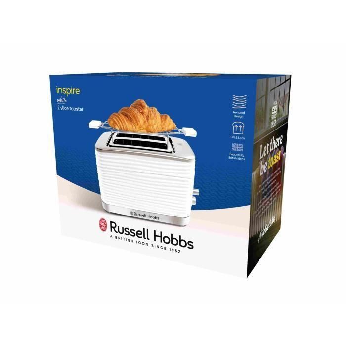 Russell Hobbs Tostador Inspire 24370-56 Blanco - Función Levantar y Ver, Pan Congelado, Calientapanecillos, 1480W 1 Russell Hobbs Tostador Inspire 24370-56 Blanco - Función Levantar y Ver, Pan Congelado, Calientapanecillos, 1480W 1