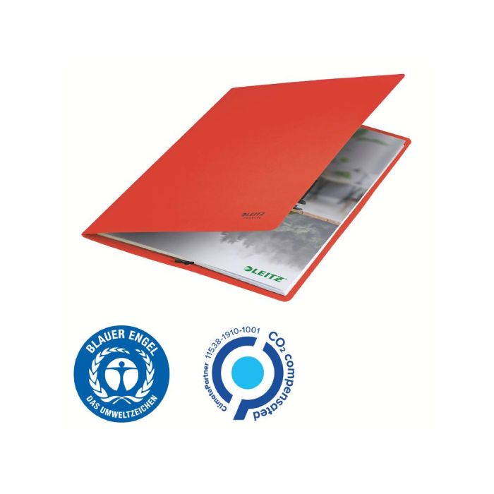 Carpeta Leitz Recycle Gomas Din A4 Carton Reciclable 100% Rojo 4