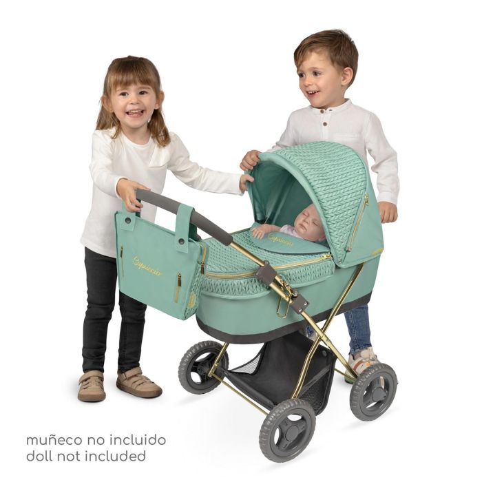 Decuevas Coche de muñeca plegable Capriccio con sombrilla y bolso para muñecas de hasta 48 cm 38x65x60 cm 1 Decuevas Coche de muñeca plegable Capriccio con sombrilla y bolso para muñecas de hasta 48 cm 38x65x60 cm 1