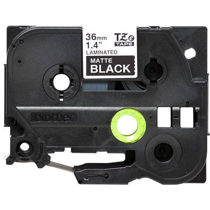 Brother Labelling Tape Cassette – Matt Laminated White On Black, 36mm wide 2 Brother Labelling Tape Cassette – Matt Laminated White On Black, 36mm wide 2