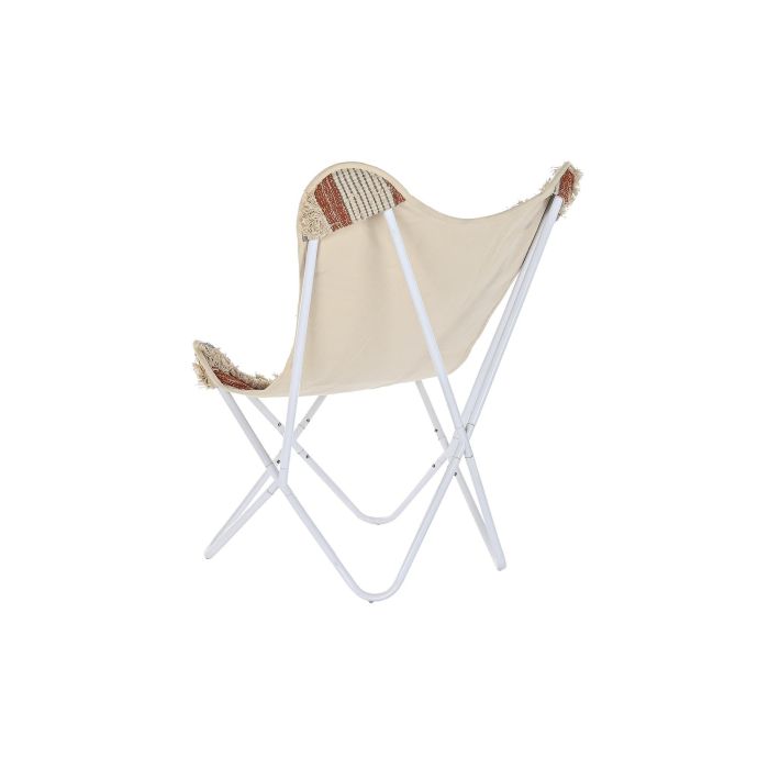 DKD Home Decor Sillón Boho Naranja Blanco 65 x 90 x 74 cm 4 DKD Home Decor Sillón Boho Naranja Blanco 65 x 90 x 74 cm 4