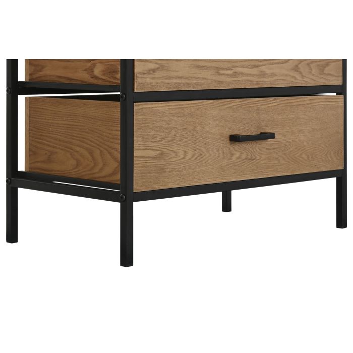 Botellero Home ESPRIT Negro Natural Madera Metal 60 x 33 x 169 cm 6