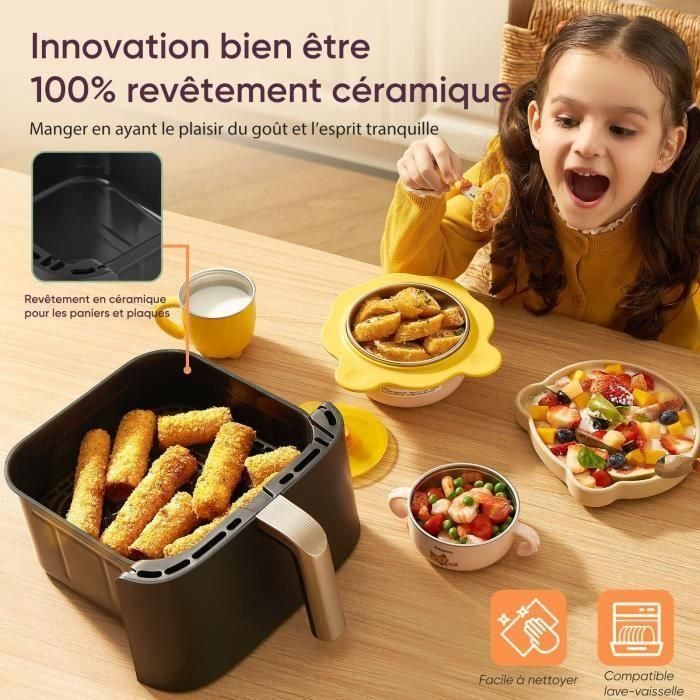 Freidora sin aceite COSORI - Turbo Tower Pro Smart - Capacidad de 10,8 L - 2 depósitos - 7 programas - 2630 W - Color negro 4 Freidora sin aceite COSORI - Turbo Tower Pro Smart - Capacidad de 10,8 L - 2 depósitos - 7 programas - 2630 W - Color negro 4
