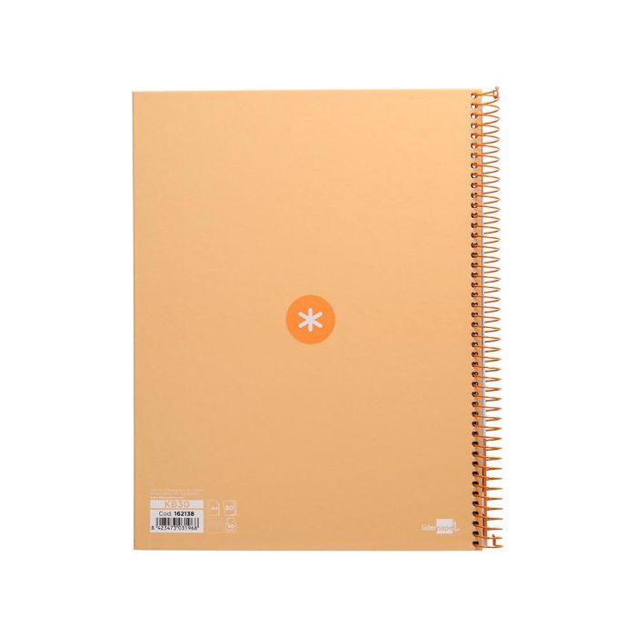 Cuaderno Espiral A4 Micro Antartik Tapa Forrada80H 90 gr Horizontal 1 Banda 4 Taladros Color Peach 5