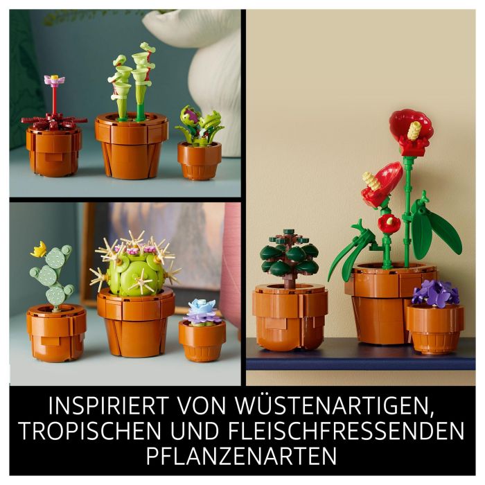 LEGO Icons 10329 Plantas Diminutas Set de Construcción Ornamental para Adultos 46