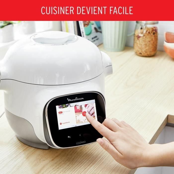 MOULINEX Cookeo Touch Mini 3L Multicocina inteligente de alta presión conectada CE922110 - 100 recetas integradas 1