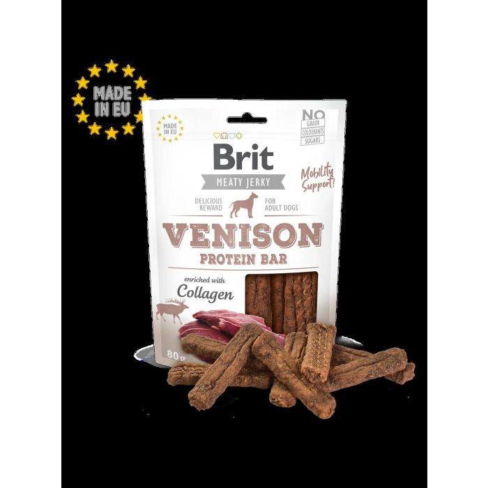 Brit Jerky Snack Protein Bar Venado 80 gr