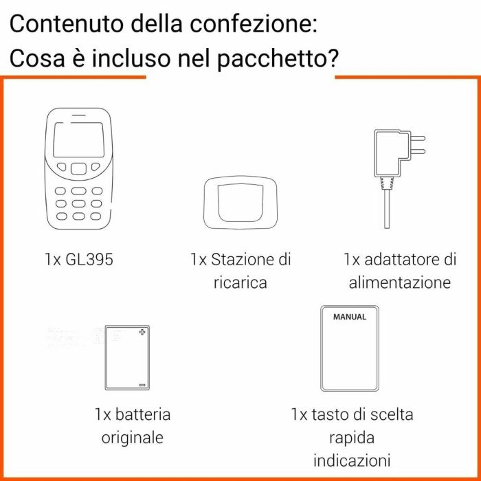 Gigaset GL395 Teléfono Móvil para Personas Mayores, Tecla SOS, Pantalla Grande, Base de Carga, IP44, Negro 2