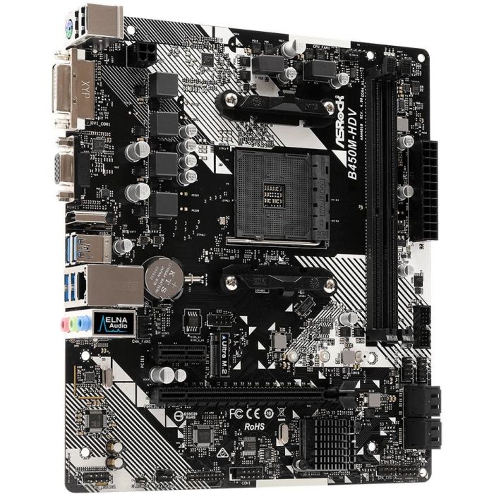 ASRock B450M-HDV R4.0 Placa Base AM4 mATX 3