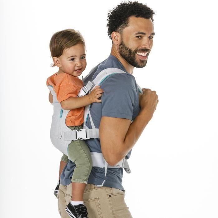 Infantino Portabebés Flip Air Transpirable para Niños 3.6-14.5 kg con 4 Modos de Transporte, Asiento y Correas Ajustables, Gris Turquesa 3 Infantino Portabebés Flip Air Transpirable para Niños 3.6-14.5 kg con 4 Modos de Transporte, Asiento y Correas Ajustables, Gris Turquesa 3