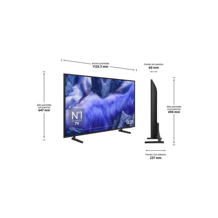 Tv Samsung, 50 Pulgadas,Tv Qled Qe1F 4K Vision Ai Smart Tv 2025, 127 Cm, 3840 X 2160 Pixeles, Qled, Smart Tv, Wifi 11 Tv Samsung, 50 Pulgadas,Tv Qled Qe1F 4K Vision Ai Smart Tv 2025, 127 Cm, 3840 X 2160 Pixeles, Qled, Smart Tv, Wifi 11