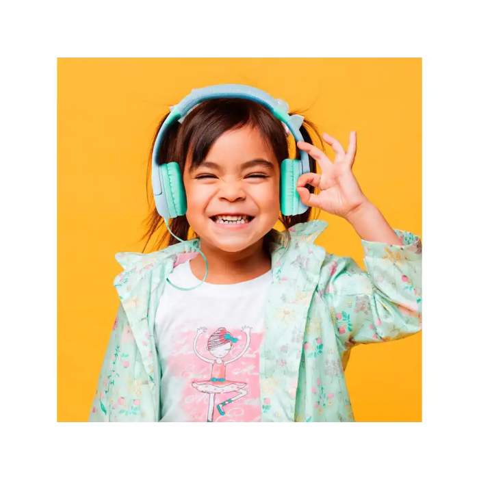 Mr Wonderful Auriculares Niños Friday Feeling Seguridad 85 DB Conector Jack 3.5mm Estéreo Compatible Móviles Tablets Consolas 3