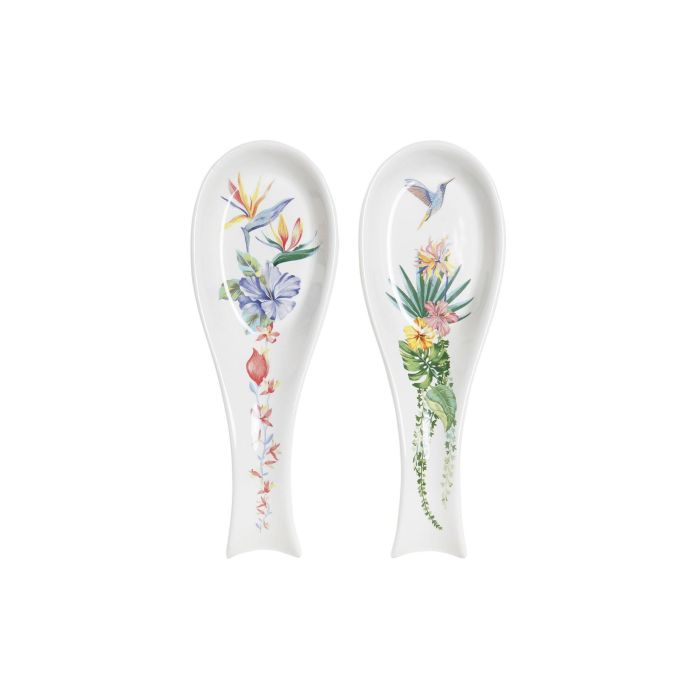 DKD Home Decor Soporte Cuchara Tropical Tropic Garden de Dolomite Multicolor, 4 Unidades. Medidas: 23 cm ancho x 8 cm largo x 3 cm alto 2 DKD Home Decor Soporte Cuchara Tropical Tropic Garden de Dolomite Multicolor, 4 Unidades. Medidas: 23 cm ancho x 8 cm largo x 3 cm alto 2
