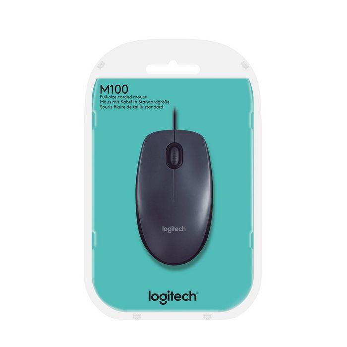 Logitech Ratón Óptico USB con Cable, 1000 DPI, 3 Botones, Diseño Ambidiestro, Plug & Play, Confort Tamaño Completo 6