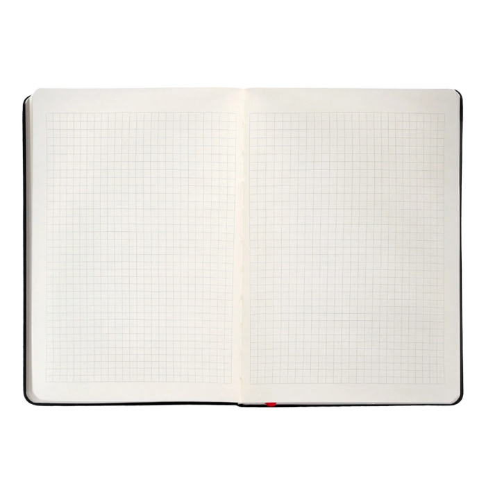 Antartik Cuaderno A5 Tapa Dura Hojas Cuadriculadas Negro y Rojo 100 Hojas 80gr FSC 7