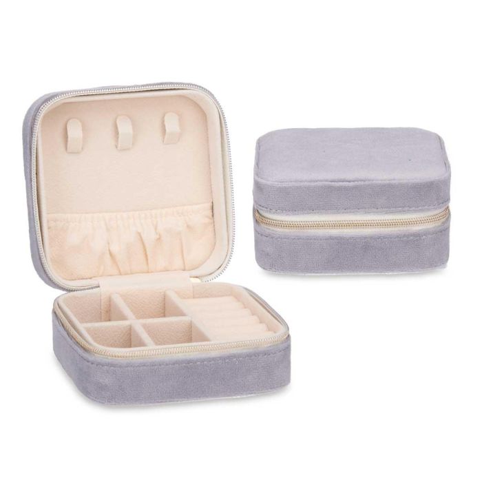 Joyero Cuadrado Gris Giftdecor 10X5CM (12 Unidades) 1 Joyero Cuadrado Gris Giftdecor 10X5CM (12 Unidades) 1