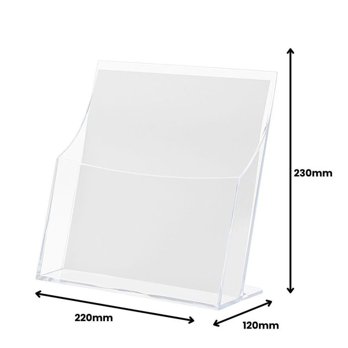 Portafolletos Sobremesa A.2000 A4 Vertical 1 Compartimento Premium Cristal 3