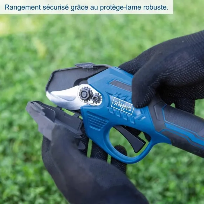 Scheppach Podadora Inalámbrica BC-PRS28-X con Batería IXES de 20 V 2 Ah y Cargador, Capacidad de Corte de 28 mm