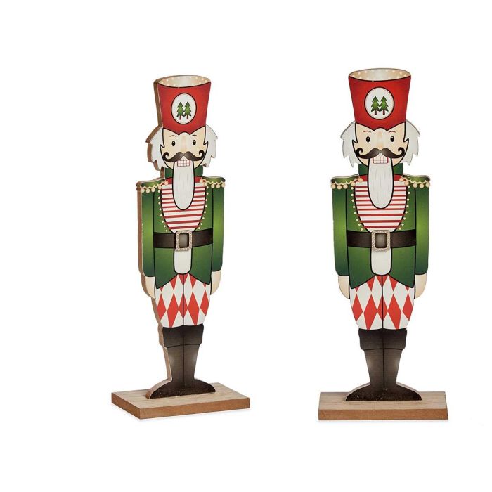 Figura de Madera Cascanueces 40 cm Verde - Krist+ (24 Unidades) Figura de Madera Cascanueces 40 cm Verde - Krist+ (24 Unidades)