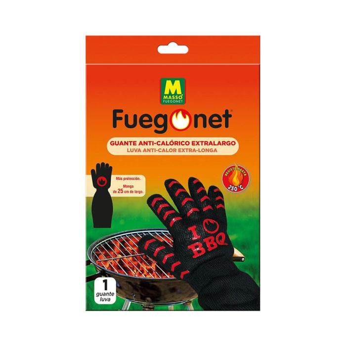 Massó Guante anti-calórico extra largo, protección térmica hasta 250°C, poliamida sintética, talla única 0 Massó Guante anti-calórico extra largo, protección térmica hasta 250°C, poliamida sintética, talla única 0