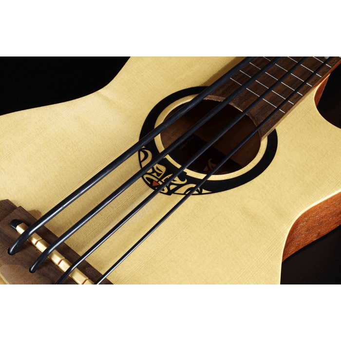 Ukelele Lag Tiki Uku Mini Bass Cutaway Eletroacustico 4