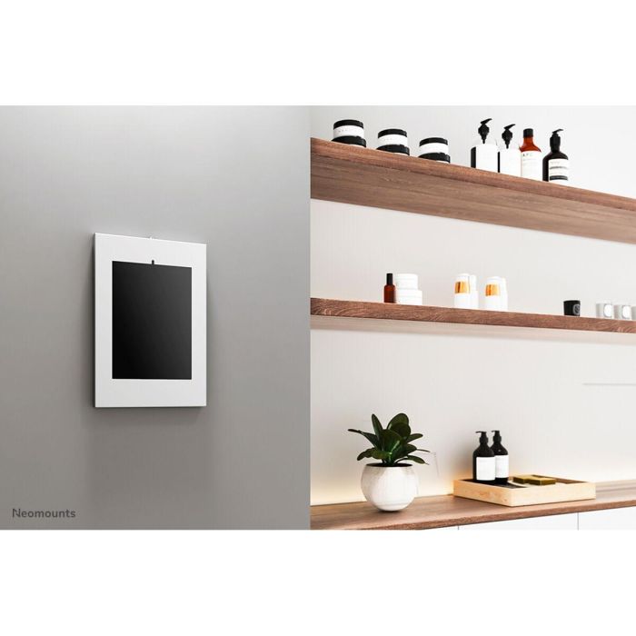 Neomounts WL15-650WH1 Soporte de Tablet para Pared, Ajustable 9.7-11", Bloqueo Seguridad, Orientación Vertical/Horizontal, VESA 75x75, Blanco