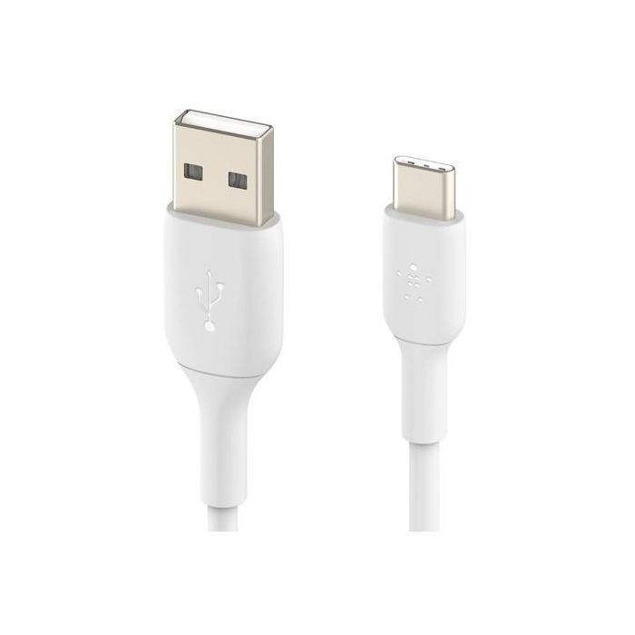 Belkin Cable USB-C a USB-A 1m Blanco Doble Pack PVC 1