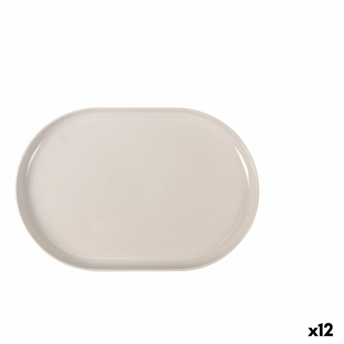 Bandeja de Aperitivos La Mediterránea Ivory Ovalado 30 x 20 x 2,5 cm (12 Unidades)