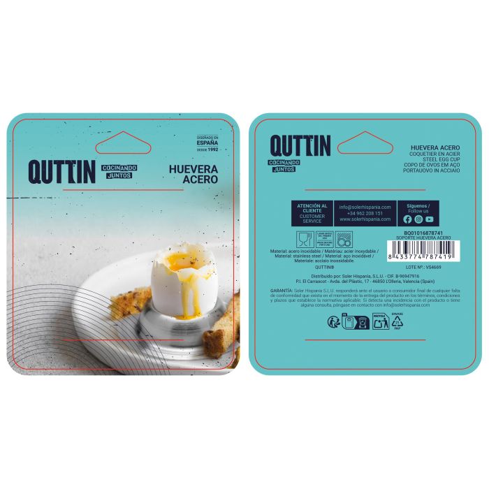 Soporte Huevera Acero Quttin (24 Unidades) 3