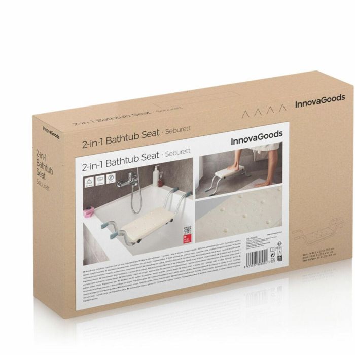 Asiento para Bañera Antideslizante 2 en 1 Seburett InnovaGoods 1 Asiento para Bañera Antideslizante 2 en 1 Seburett InnovaGoods 1