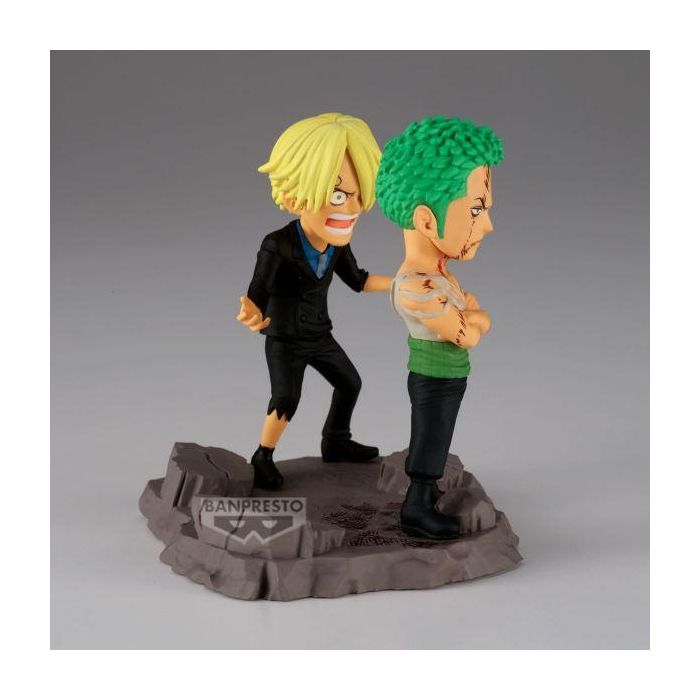 Banpresto BP29523P Figura One Piece World Collectable Log Stories Roronoa Zoro & Sanji 8cm PVC y ABS Limitada 1 Banpresto BP29523P Figura One Piece World Collectable Log Stories Roronoa Zoro & Sanji 8cm PVC y ABS Limitada 1