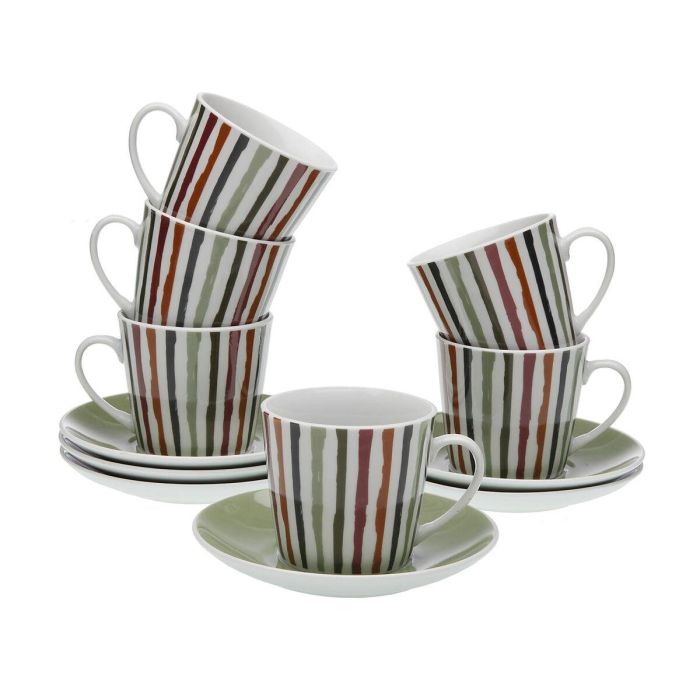 Juego de Tazas con Platos Versa Ligne Porcelana