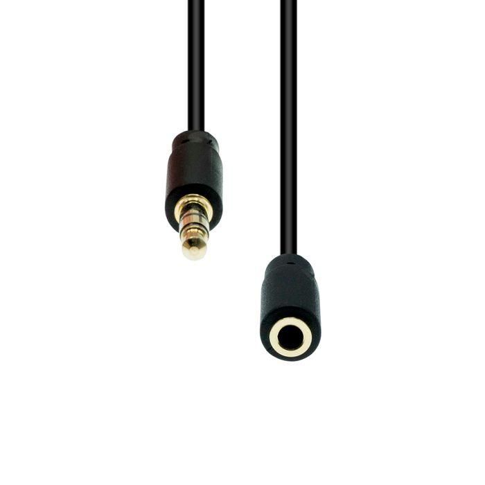 ProXtend Mini-Jack 4-Pin Slim Extension Cable Black 10M ProXtend Mini-Jack 4-Pin Slim Extension Cable Black 10M