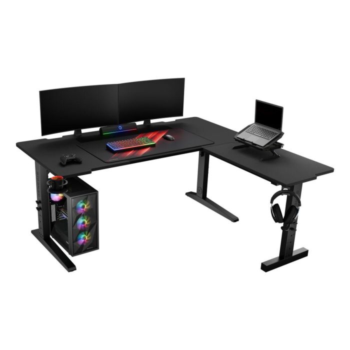 GENESIS NDS-2295 Escritorio Gaming Holm Modular Corner Negro, Ajustable en Altura 70-90cm, Iluminación LED RGB, Ergonómico 1 GENESIS NDS-2295 Escritorio Gaming Holm Modular Corner Negro, Ajustable en Altura 70-90cm, Iluminación LED RGB, Ergonómico 1