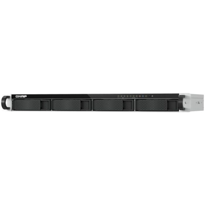 QNAP TS-h765eU NAS Bastidor 1U Intel Atom 8 GB DDR5 QuTS hero, 4 bahías 3.5", 3 ranuras NVMe PCIe E1.S/M.2, 10GbE 3