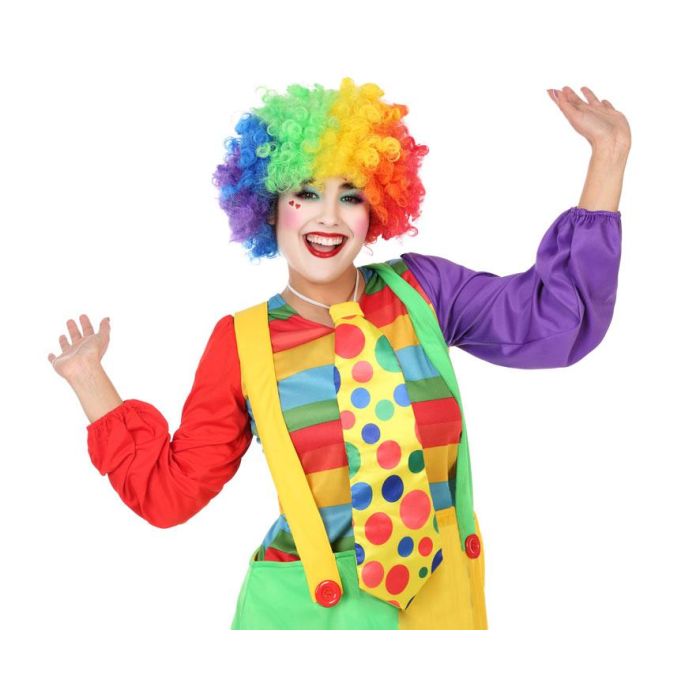 Corbata Payaso Multicolor 60 cm Accesorio Circo Adulto Polyester