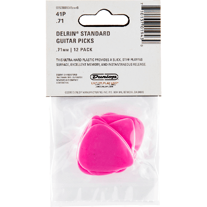 Dunlop Pack 12 Púas Delrin 500 - 0,71Mm 4