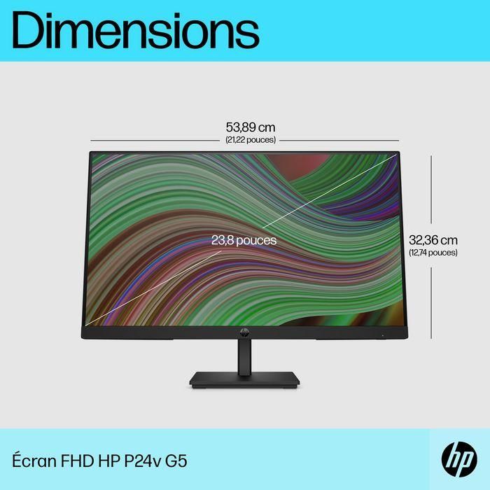 HP P24v G5 Monitor de Escritorio FHD 23.8 pulgadas (60.5 cm) para Productividad en Oficina y Teletrabajo 14