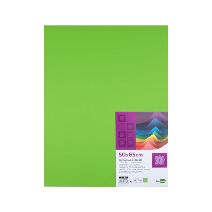 Cartulina Liderpapel 50x65 cm 240 gr-M2 Verde Paquete De 25 Hojas 1