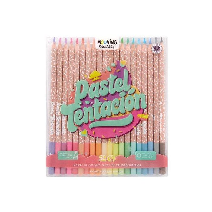 Lapices De Colores Mooving Pastel Estuche De 20