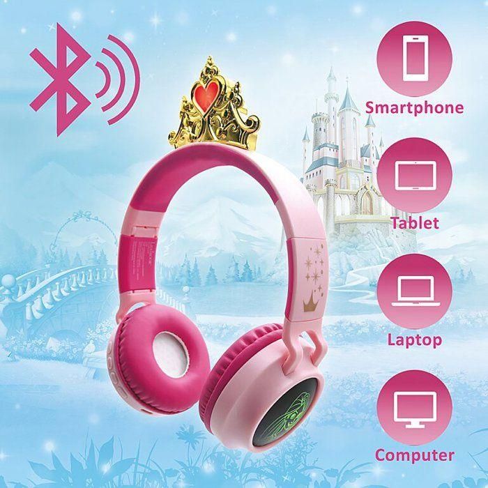 Auriculares Bluetooth Lexibook HPBT015DP Disney Princess Rosa 2