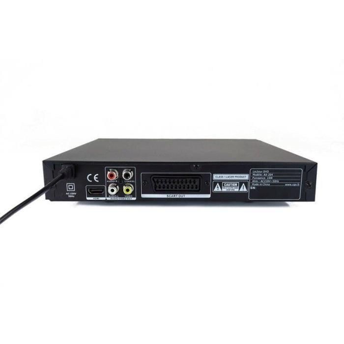 Reproductor de DVD para sala de estar - CGV - AX 204 - Escalado a 1080P - Control remoto con botones grandes - Reproducción multimedia 2 Reproductor de DVD para sala de estar - CGV - AX 204 - Escalado a 1080P - Control remoto con botones grandes - Reproducción multimedia 2